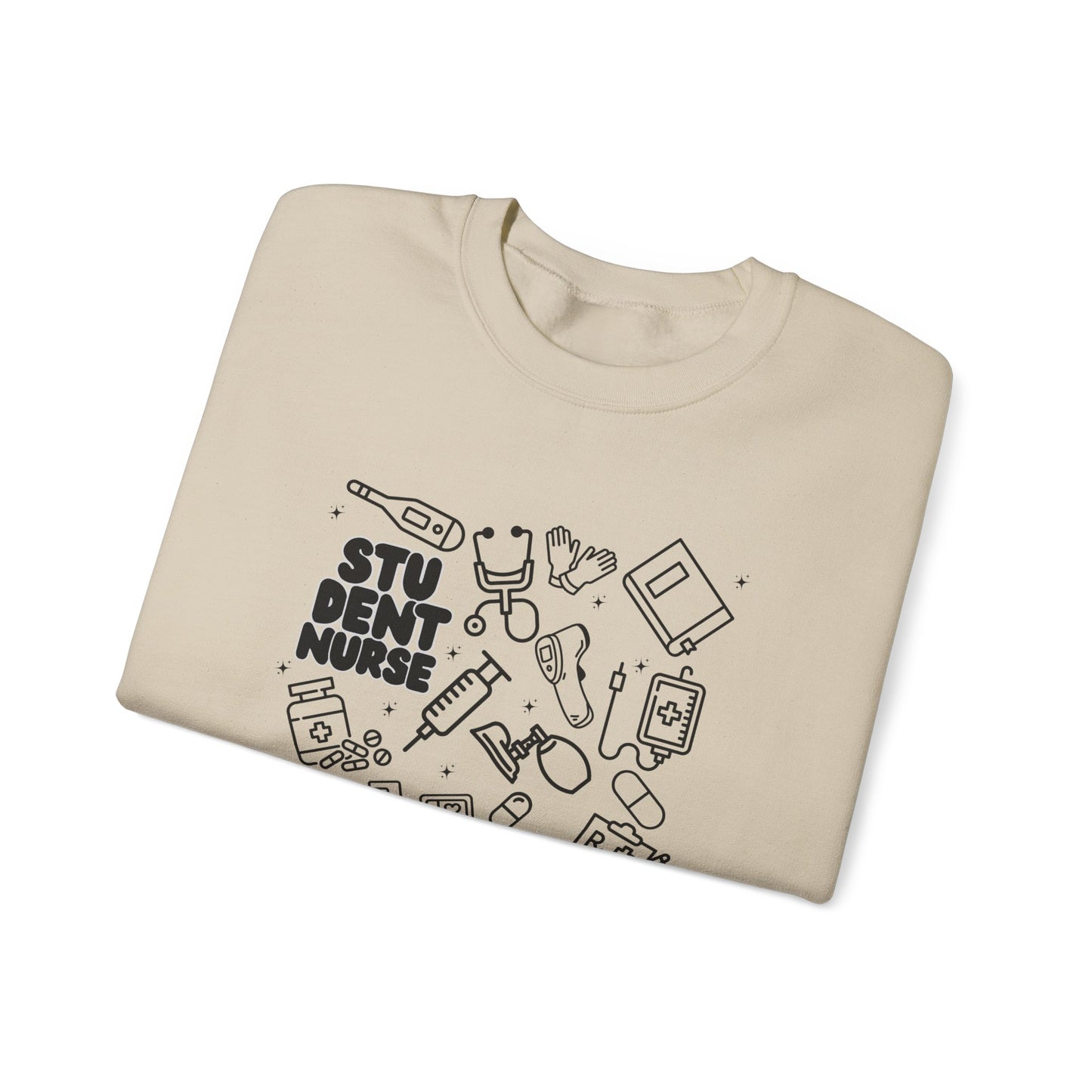 Student Nurse Black Outline Crewneck