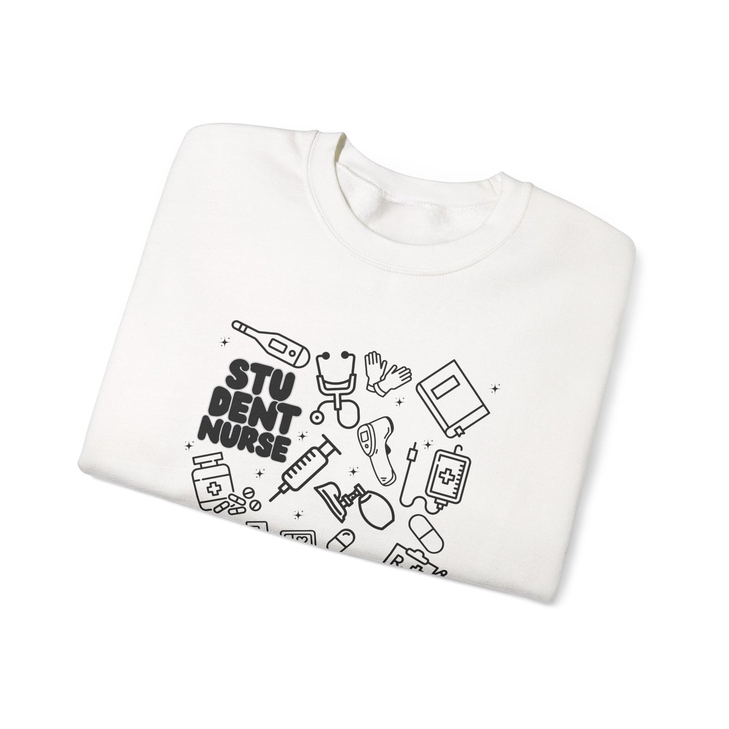Student Nurse Black Outline Crewneck