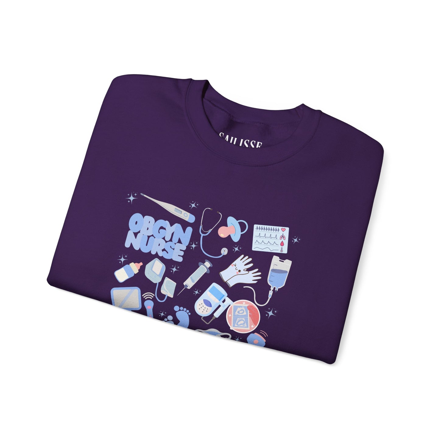 OBGYN Nurse Doodle Design Crewneck