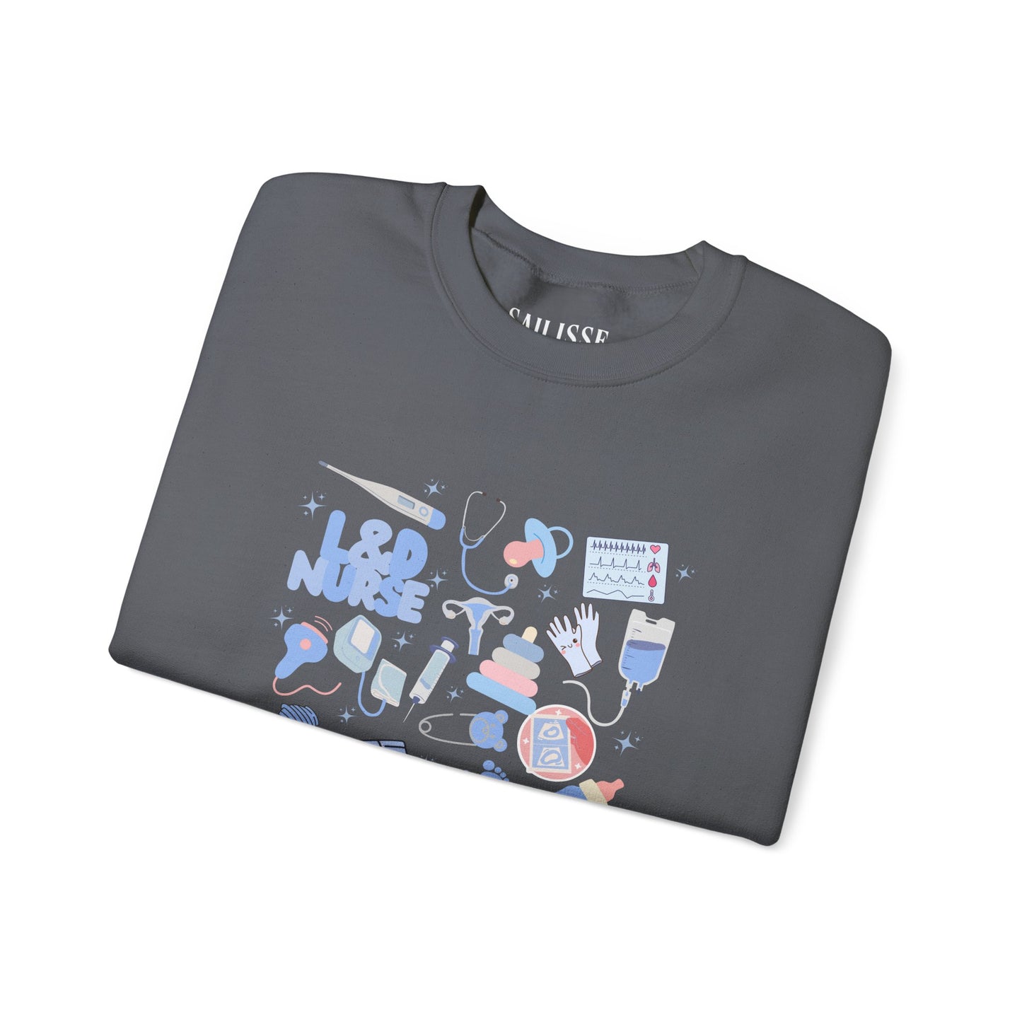 L&D Nurse Doodle Design Crewneck