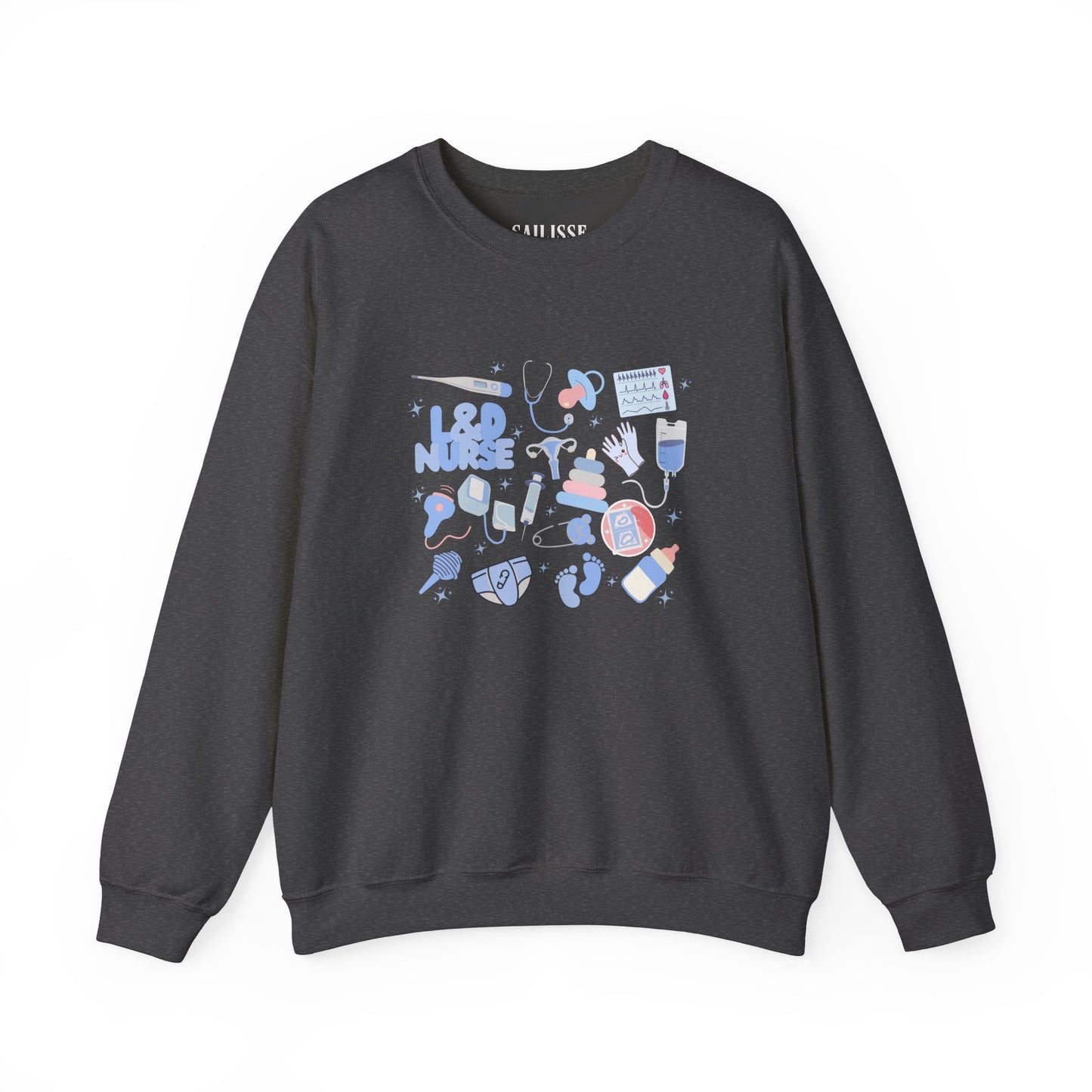 L&D Nurse Doodle Design Crewneck