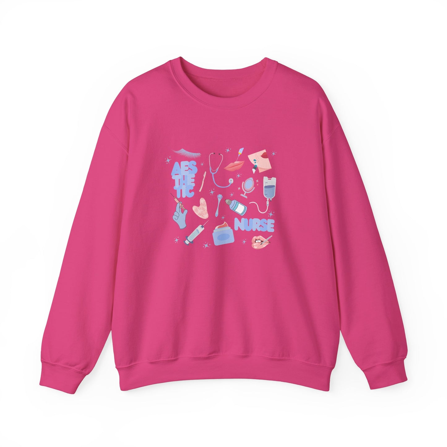 Aesthetic Nurse Doodle Design Crewneck