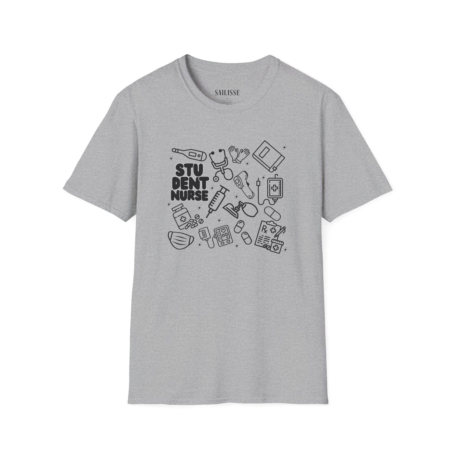 Student Nurse Black Outline T-Shirt