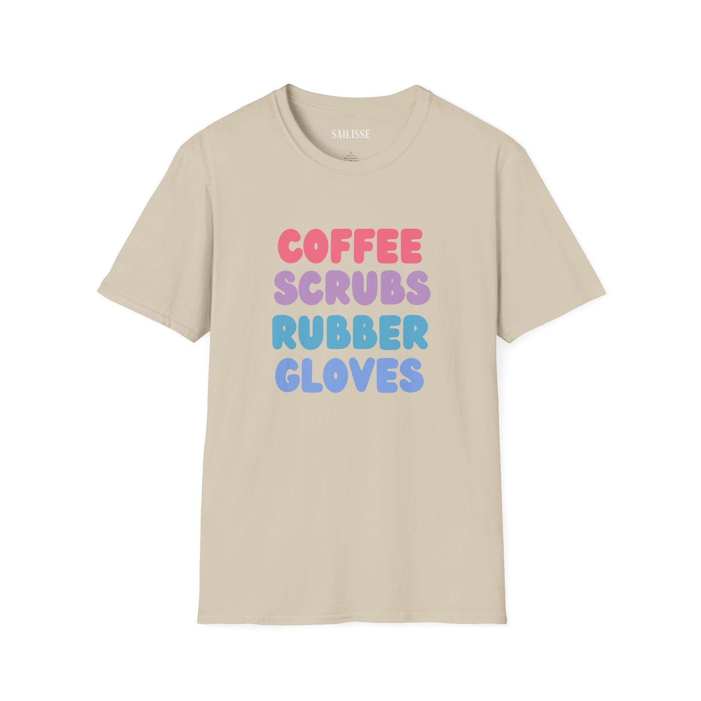 Coffee Scrubs Rubber Gloves  Softstyle T-Shirt