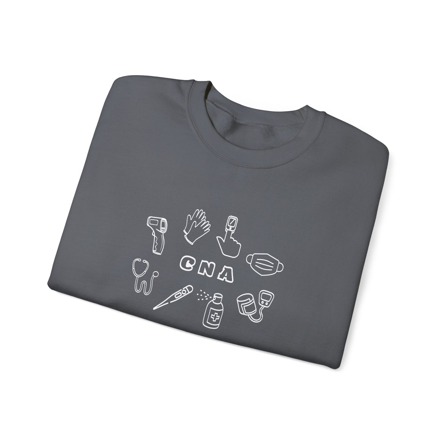 CNA White Outline Crewneck