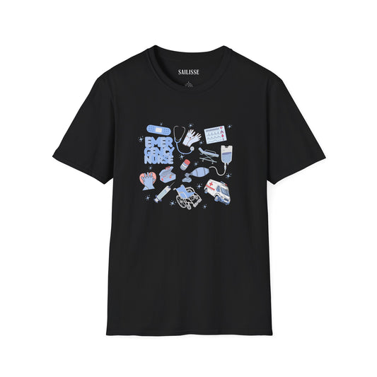 Emergency Nurse Doodle Design Softstyle T-Shirt