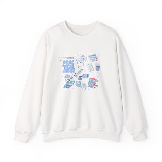 Practical Nurse Doodle Design Crewneck