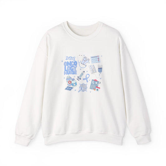 Oncology Nurse Doodle Design Crewneck