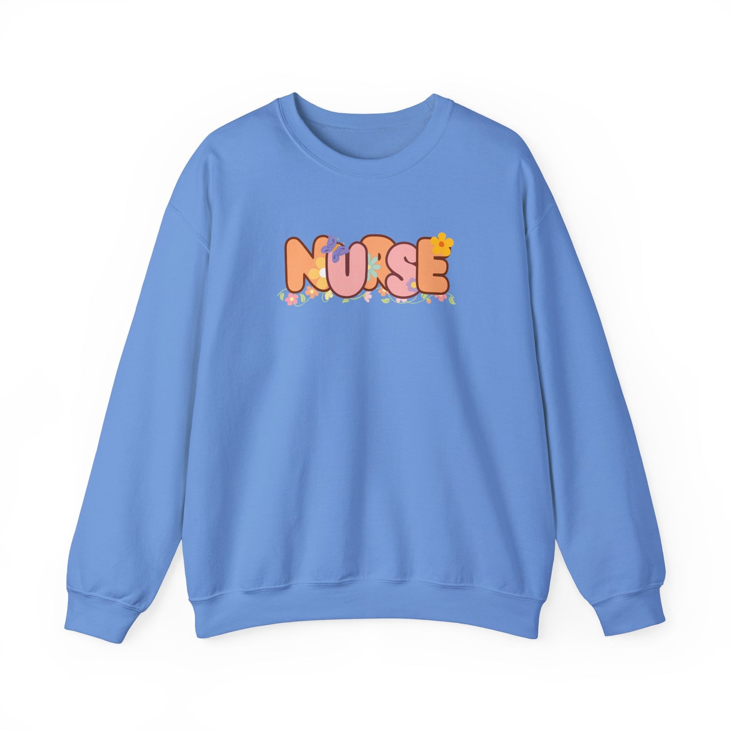 NURSE Floral Design Sweatshirt