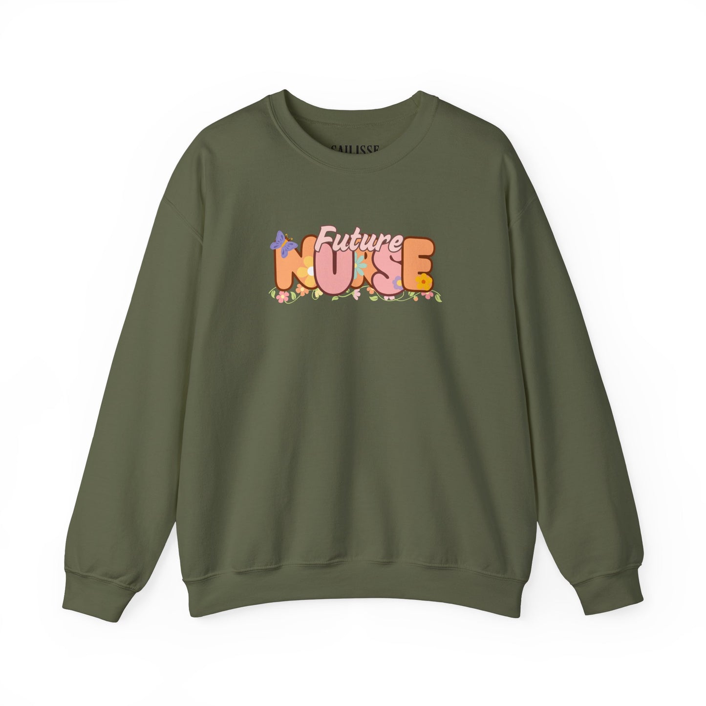 Future Nurse Floral Design Crewneck