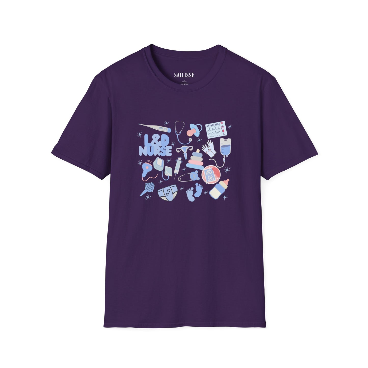 L&D Nurse Doodle Design Softstyle T-Shirt