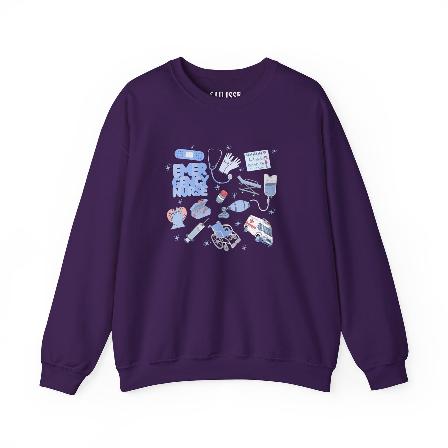 Emergency Nurse Doodle Design Crewneck