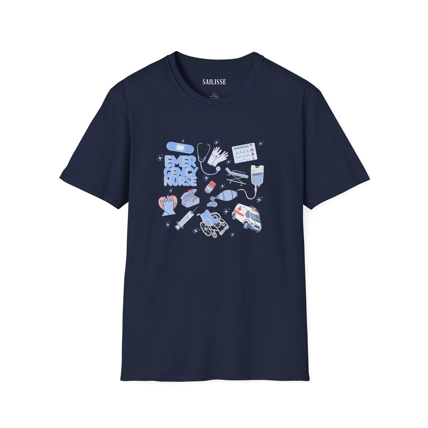 Emergency Nurse Doodle Design Softstyle T-Shirt