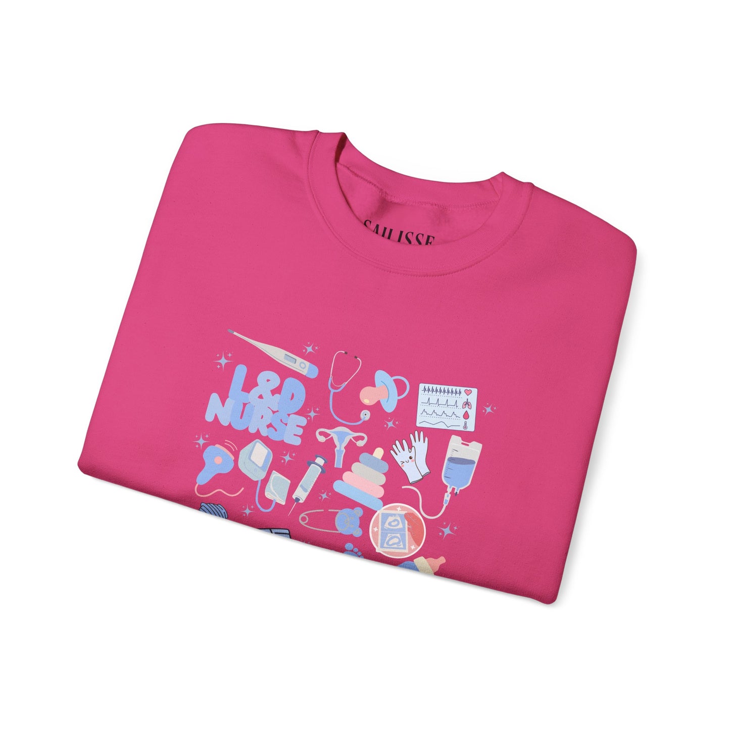L&D Nurse Doodle Design Crewneck