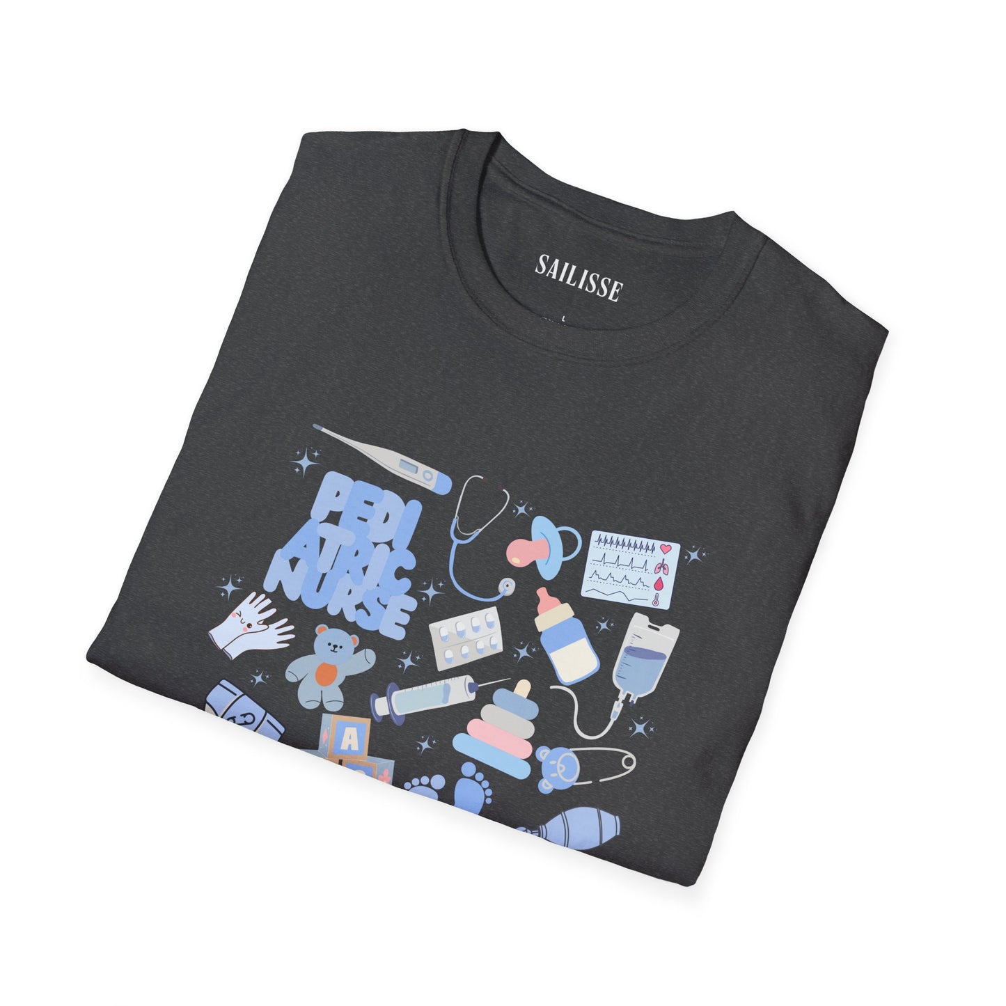 Pediatric Nurse Doodle Design Softstyle T-Shirt