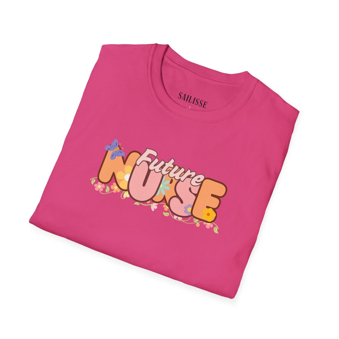 Future Nurse Floral Design Softstyle T-Shirt