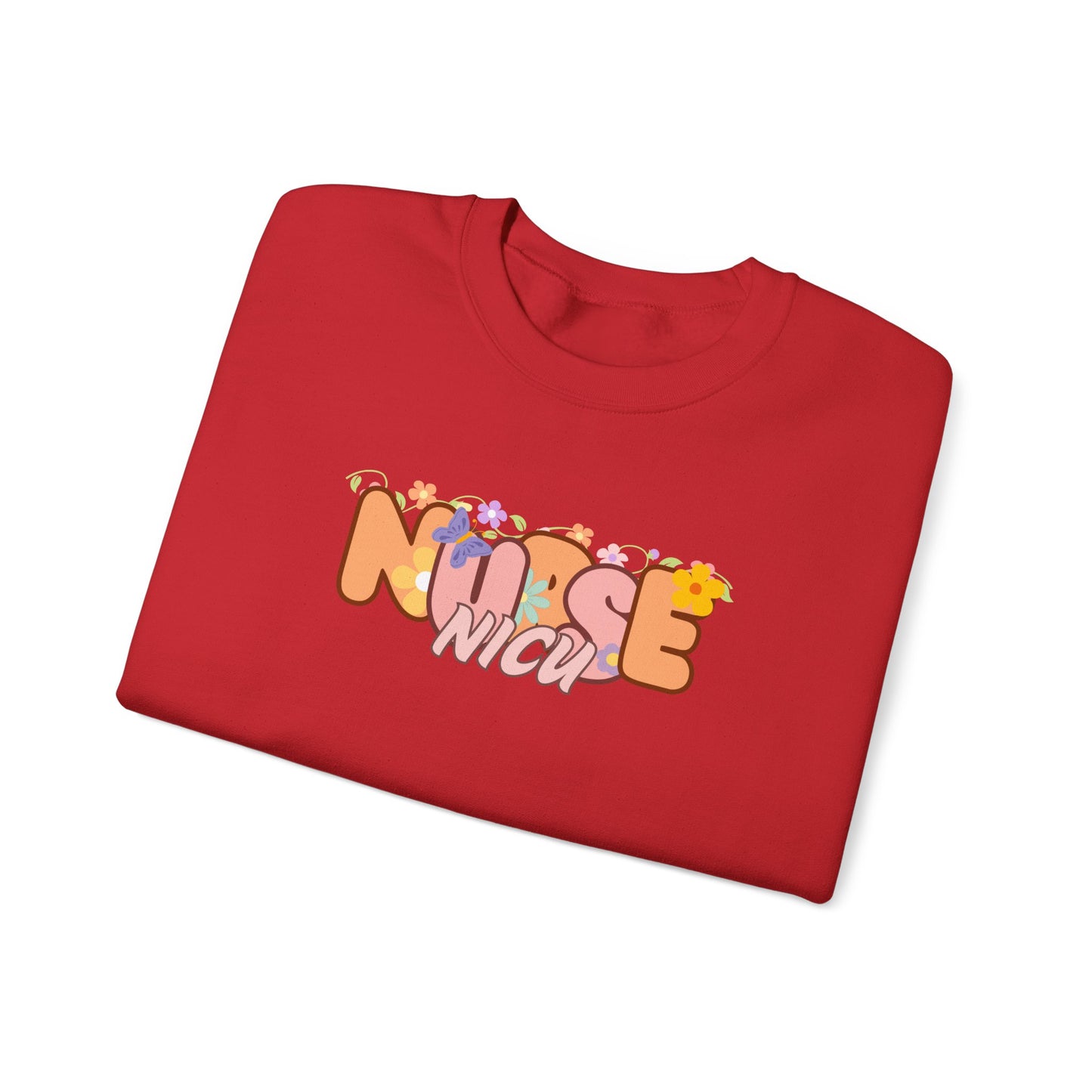 NICU Nurse Floral Design Crewneck