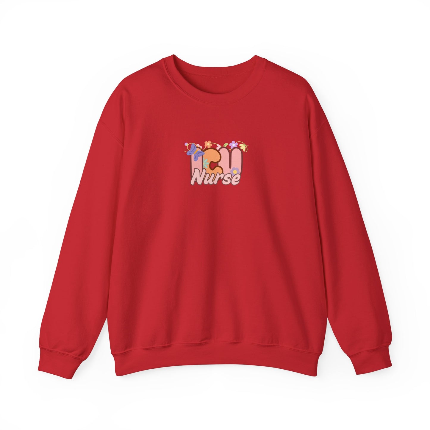 ICU Nurse Floral Design Crewneck