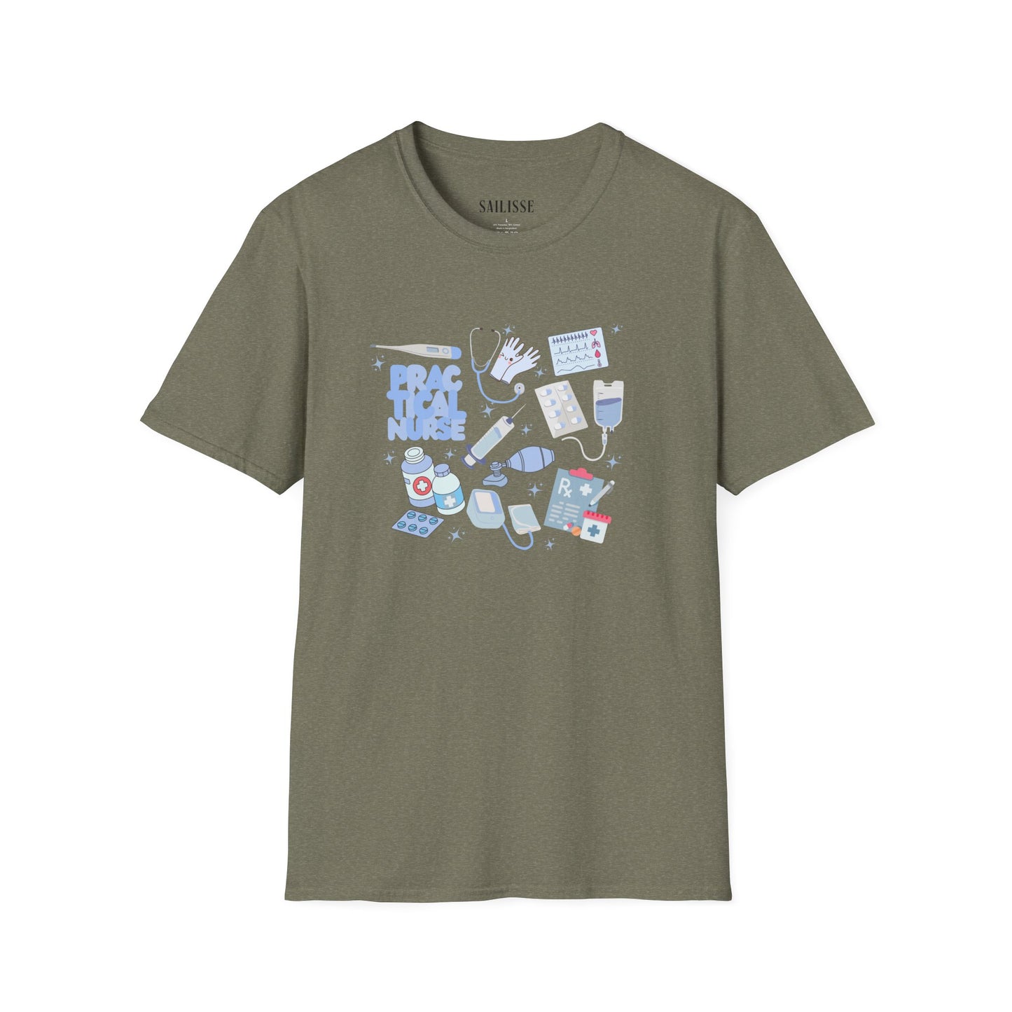 Practical Nurse Doodle Design Softstyle T-Shirt