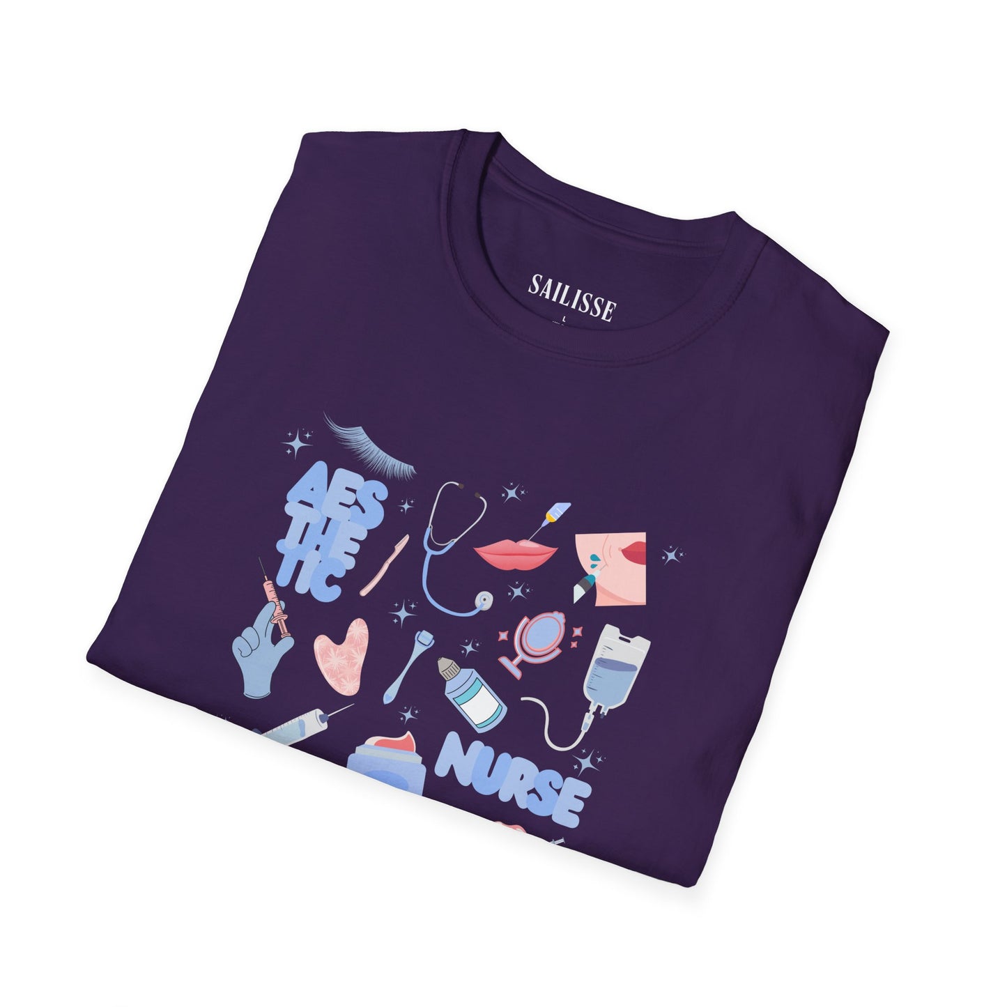 Aesthetic Nurse Doodle Design Softstyle T-Shirt