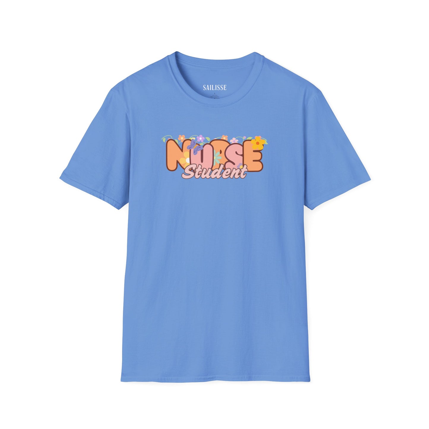 Student Nurse Floral Design Softstyle T-Shirt