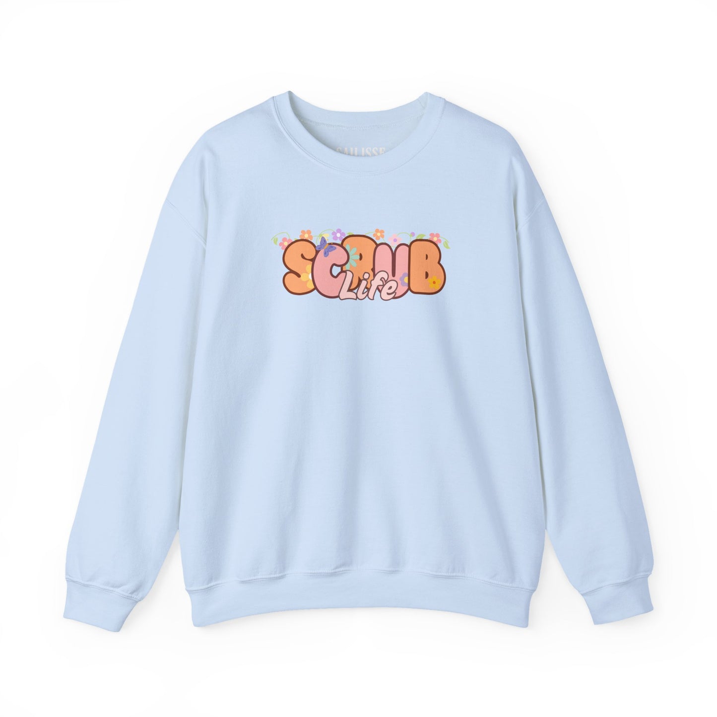 Scrub Life Floral Design Crewneck