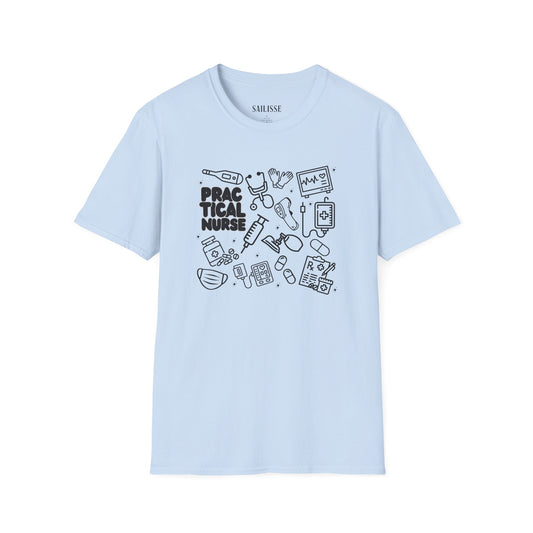 Practical Nurse Black Outline T-Shirt