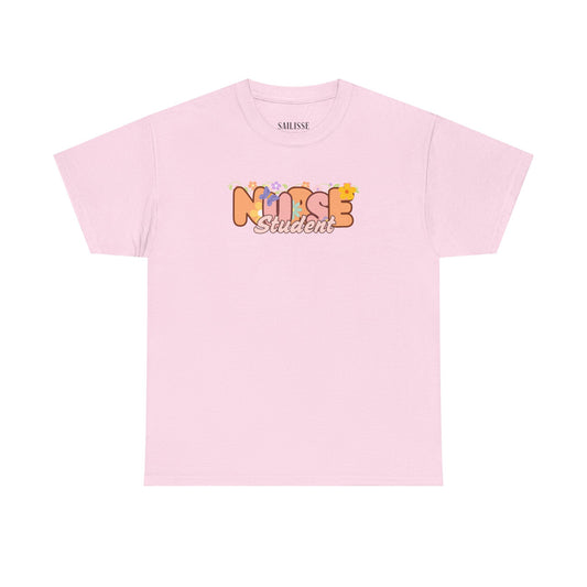 Student Nurse Floral Design T-Shirt