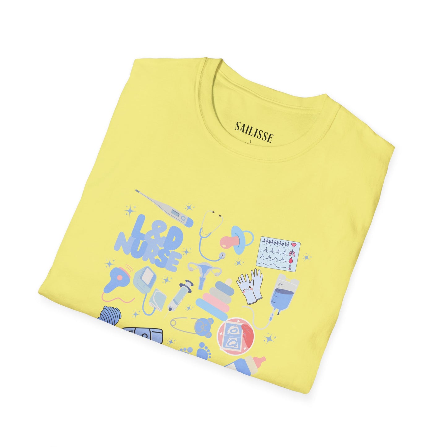 L&D Nurse Doodle Design Softstyle T-Shirt