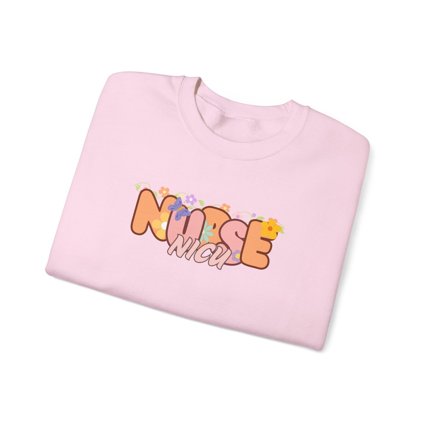 NICU Nurse Floral Design Crewneck