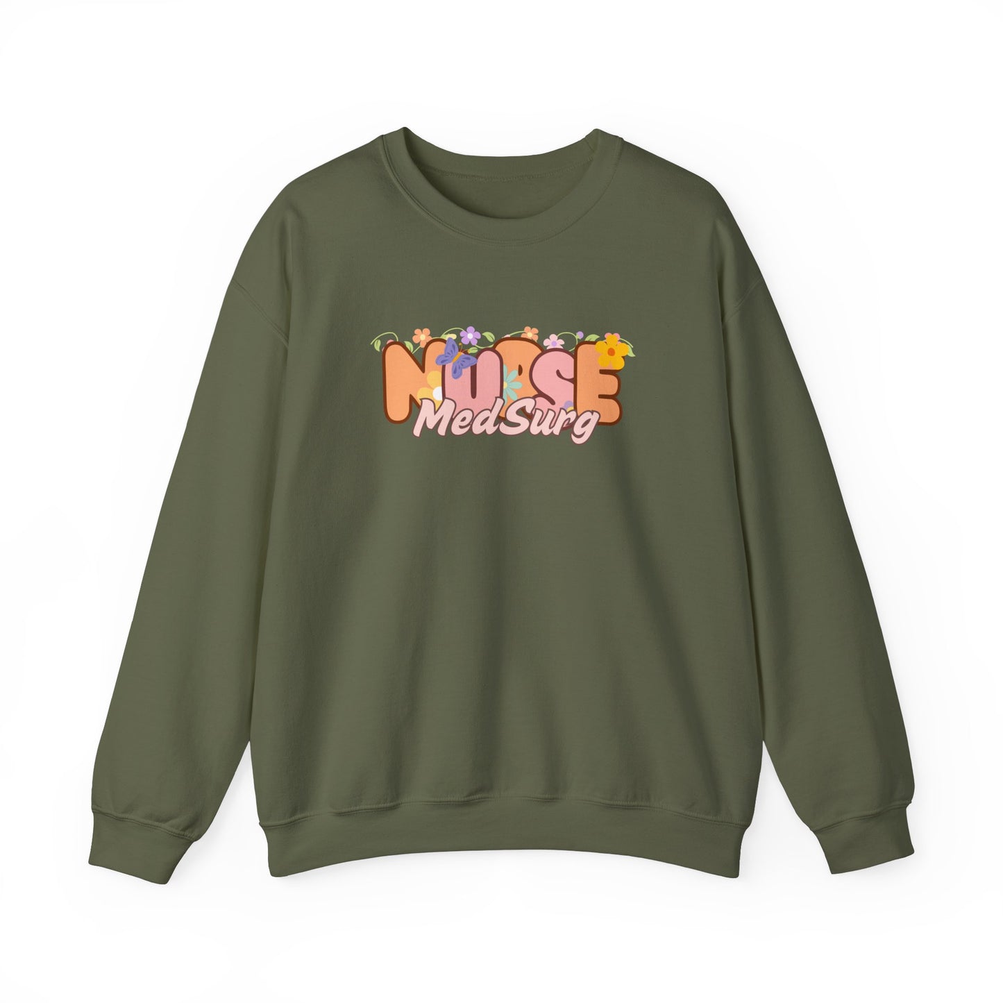 MedSurg Nurse Floral Design Crewneck