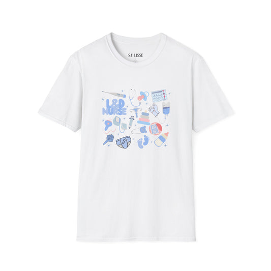 L&D Nurse Doodle Design Softstyle T-Shirt