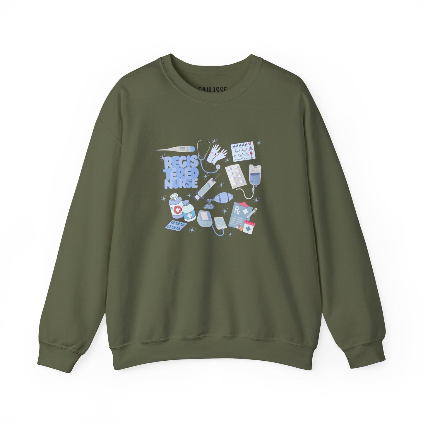 Registered Nurse Doodle Design Crewneck