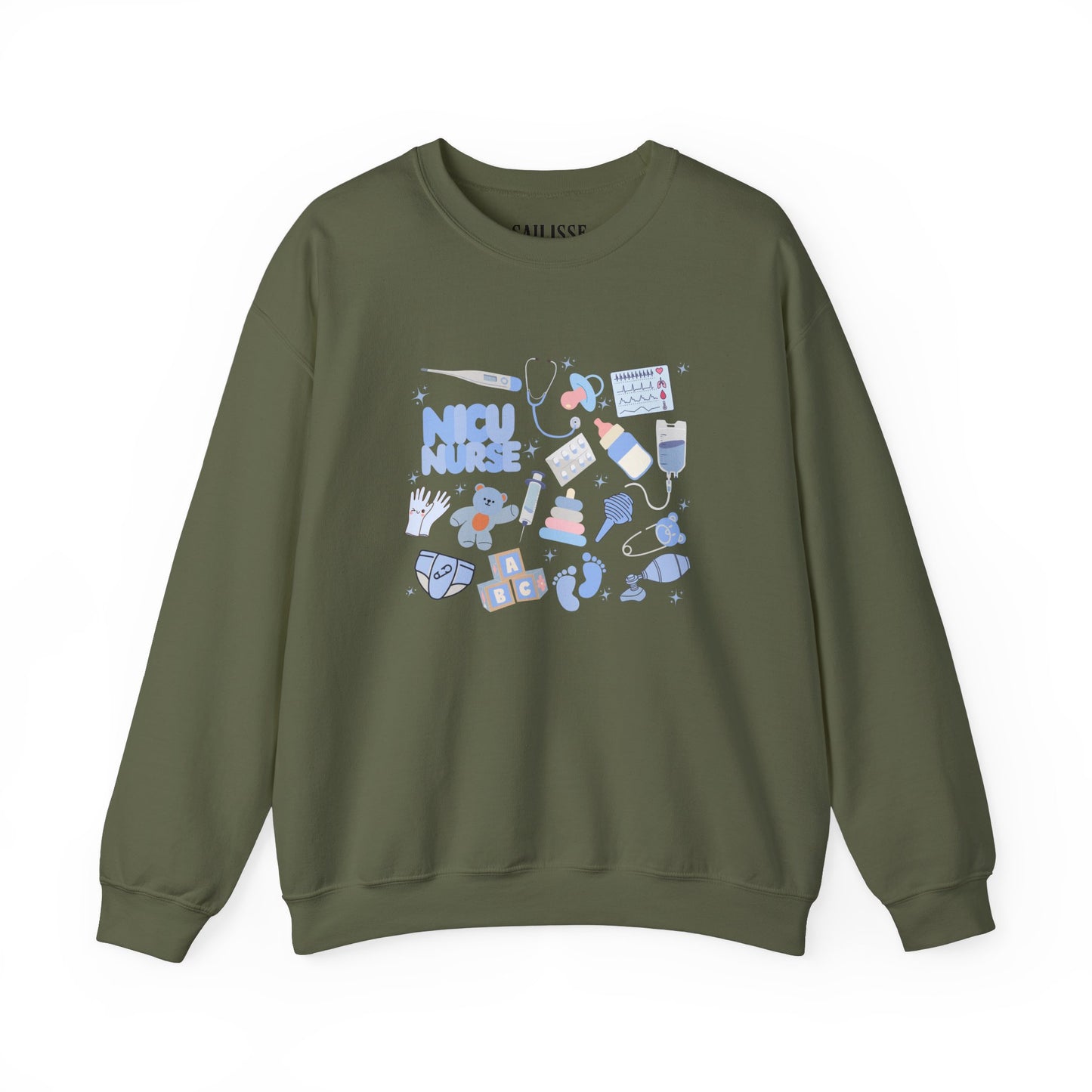 NICU Nurse Doodle Design Crewneck