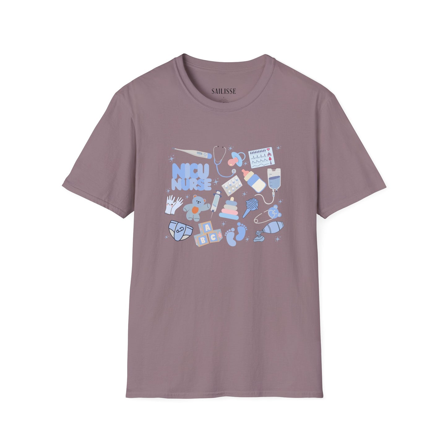 NICU Nurse Doodle Design Softstyle T-Shirt
