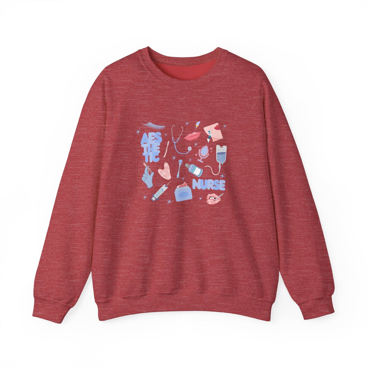 Aesthetic Nurse Doodle Design Crewneck