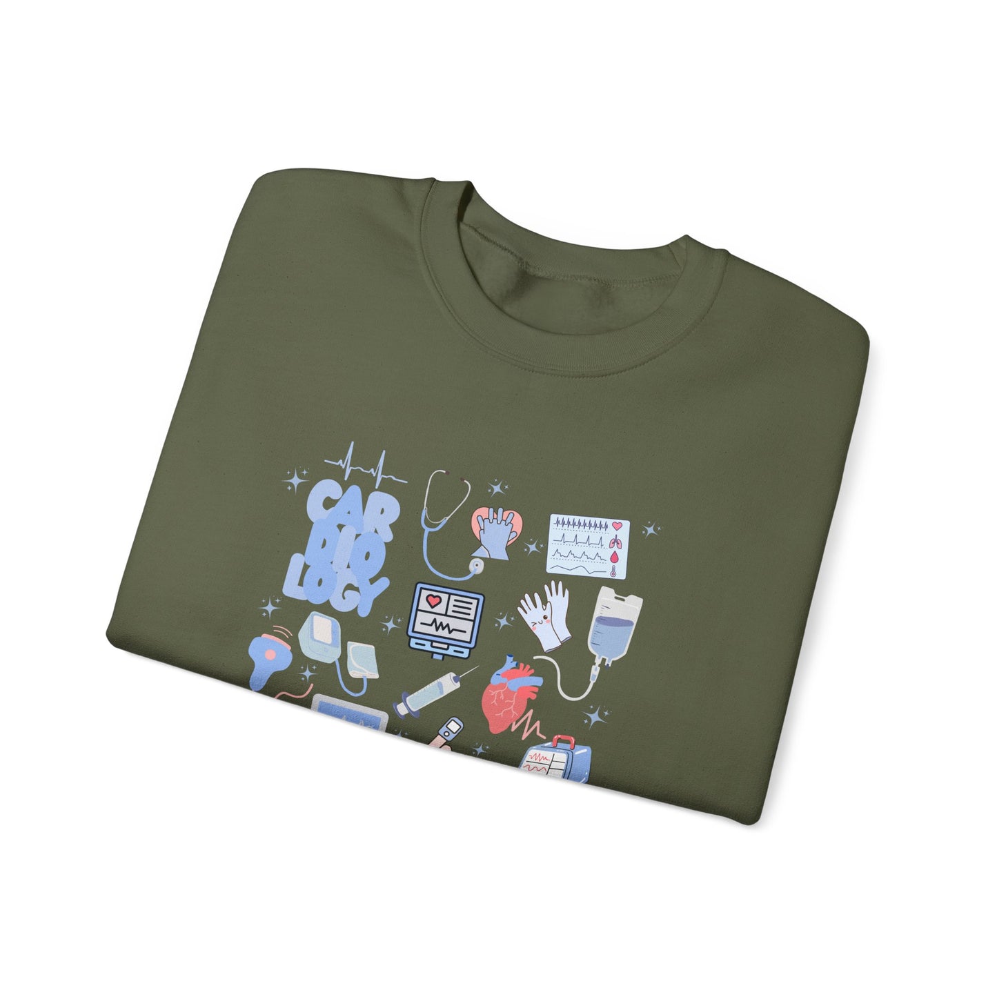 Cardiology Doodle Design Crewneck