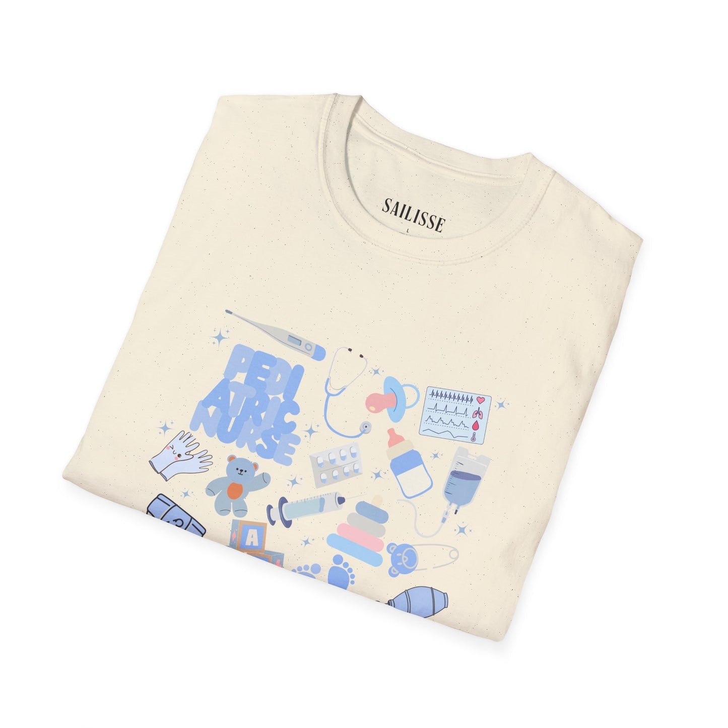 Pediatric Nurse Doodle Design Softstyle T-Shirt