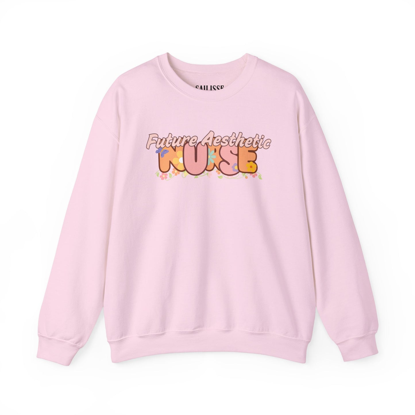 Future Aesthetic Nurse Floral Design Crewneck