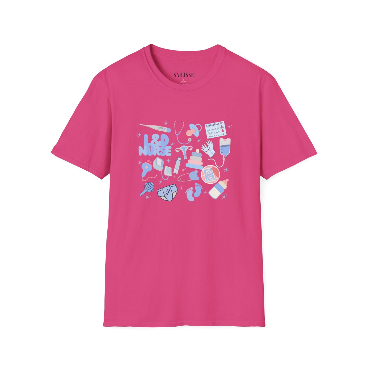 L&D Nurse Doodle Design Softstyle T-Shirt