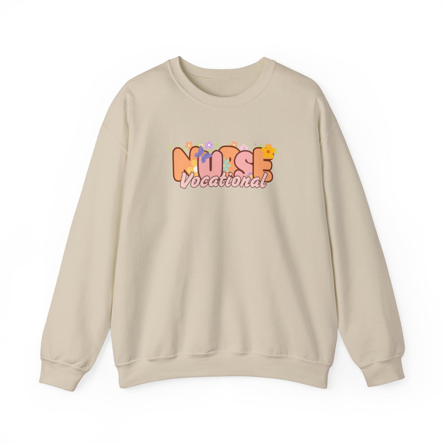 Vocational Nurse Floral Design Crewneck
