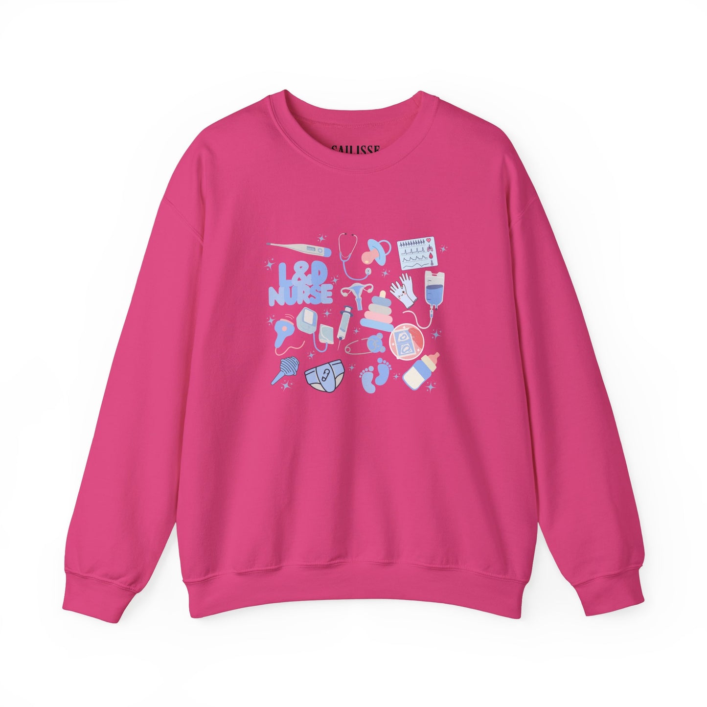 L&D Nurse Doodle Design Crewneck