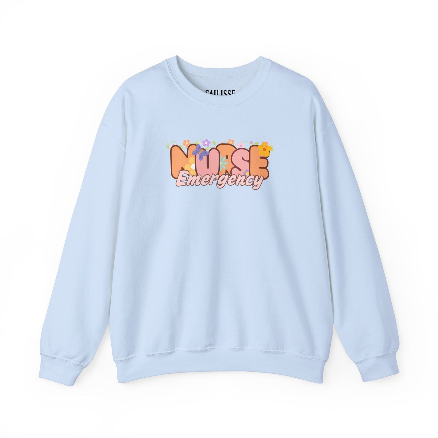 Emergency Nurse Floral Design Crewneck