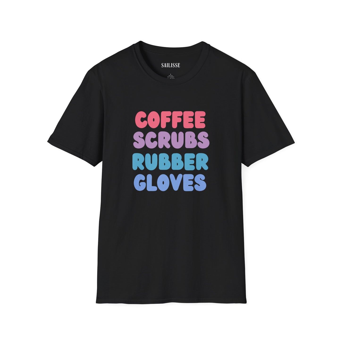 Coffee Scrubs Rubber Gloves  Softstyle T-Shirt