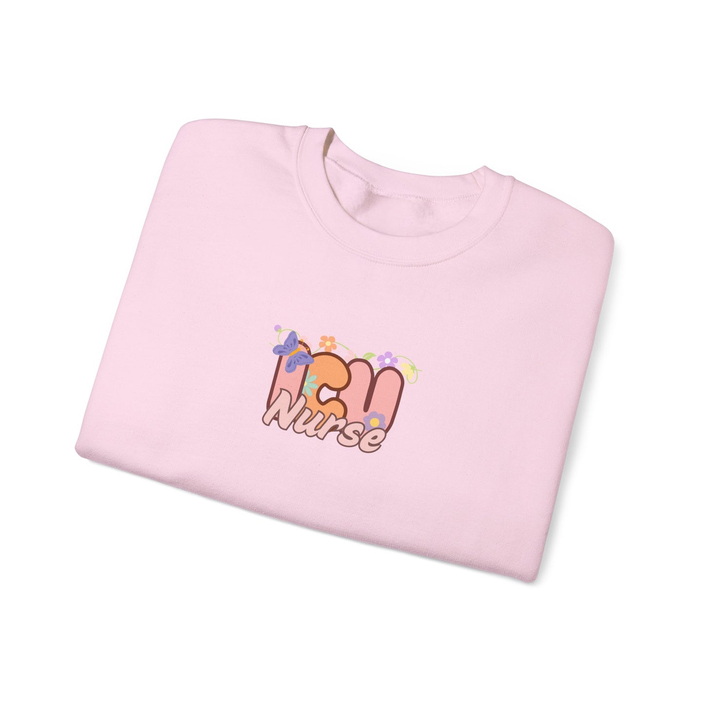 ICU Nurse Floral Design Crewneck