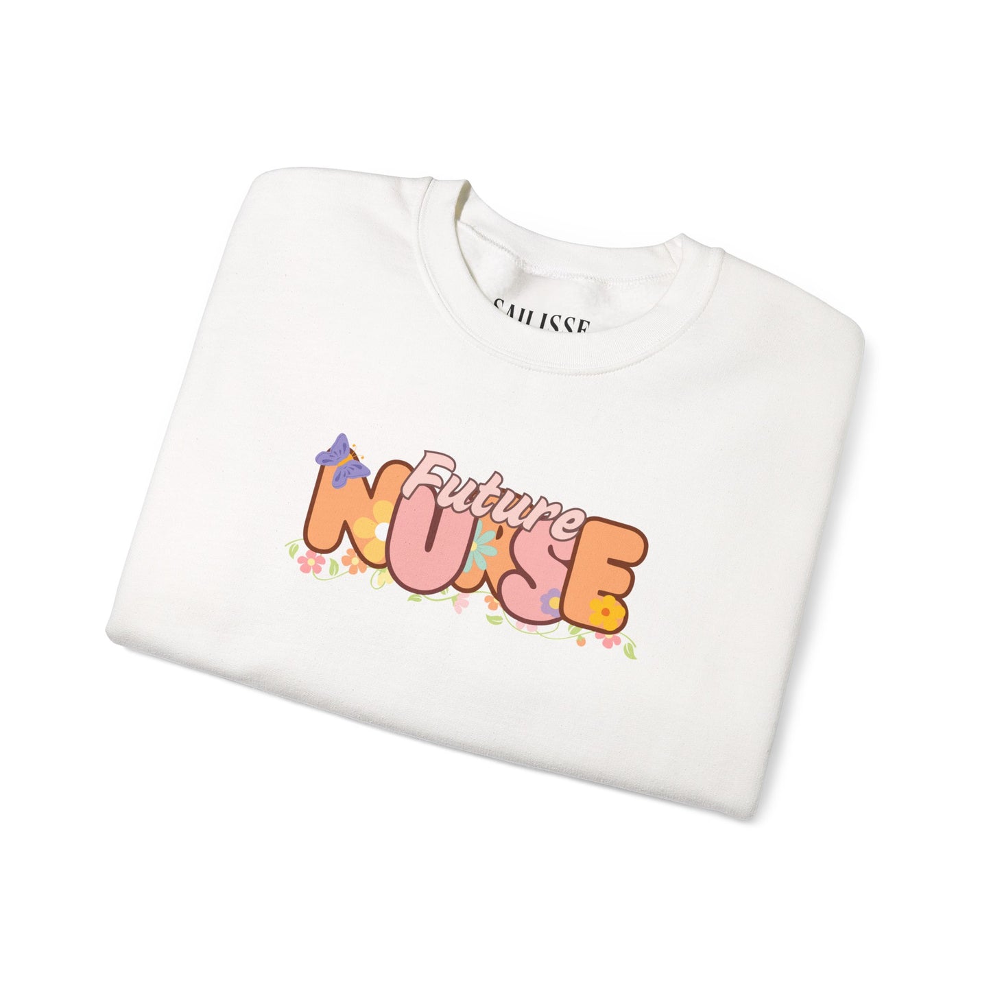 Future Nurse Floral Design Crewneck