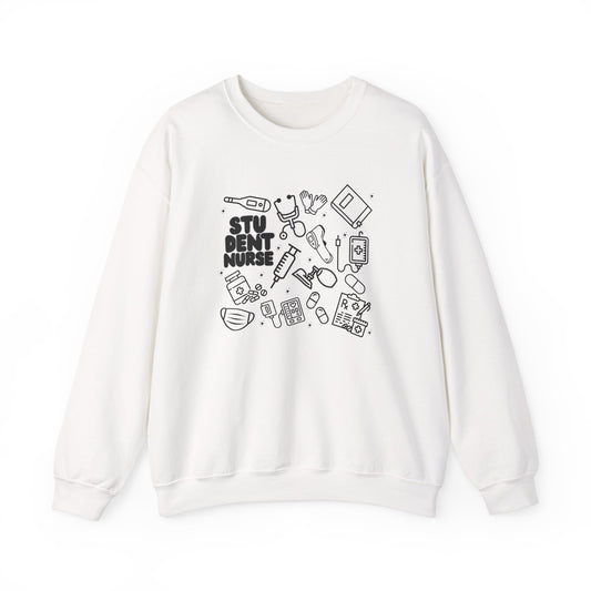 Student Nurse Black Outline Crewneck