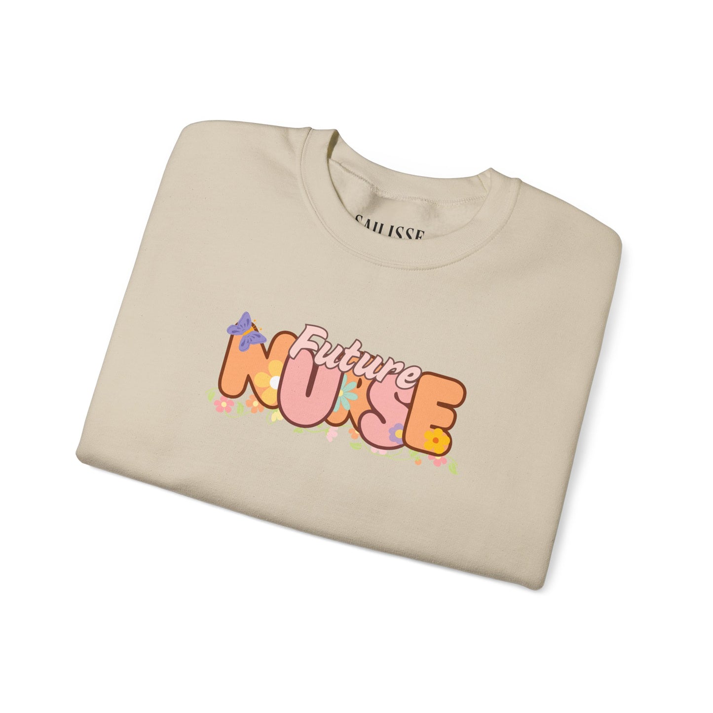Future Nurse Floral Design Crewneck