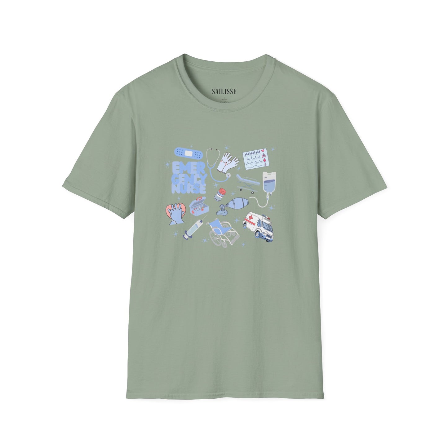 Emergency Nurse Doodle Design Softstyle T-Shirt
