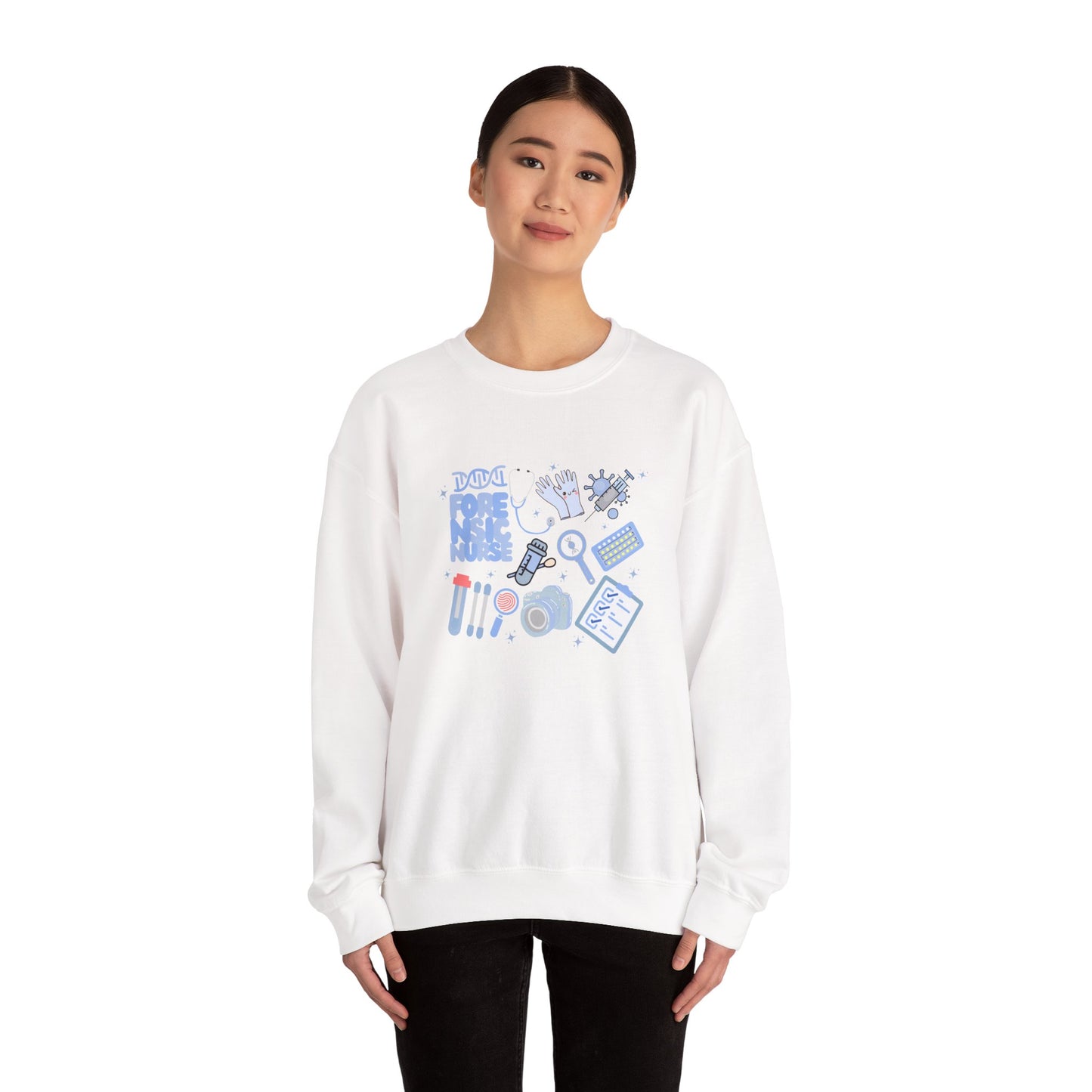 Forensic Nurse Doodle Design Crewneck